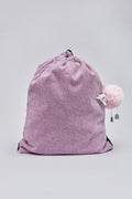 Glitter pink drawstring swim/ sports bag