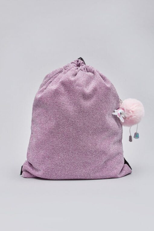 Glitter pink drawstring swim/ sports bag