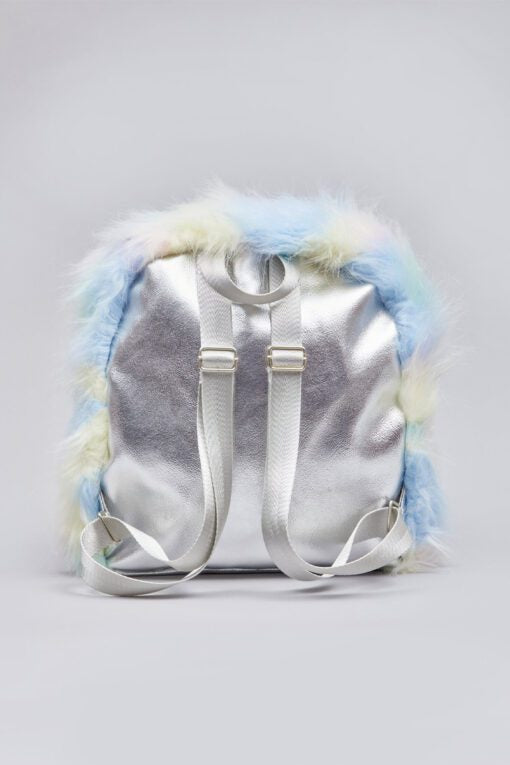Faux fur pastel backpack