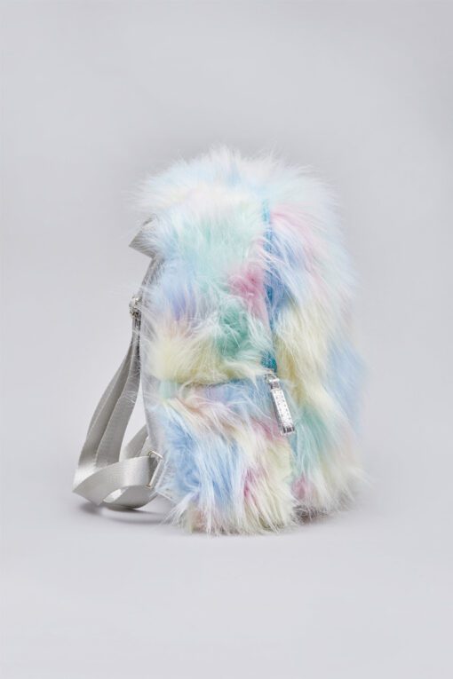 Faux fur pastel backpack